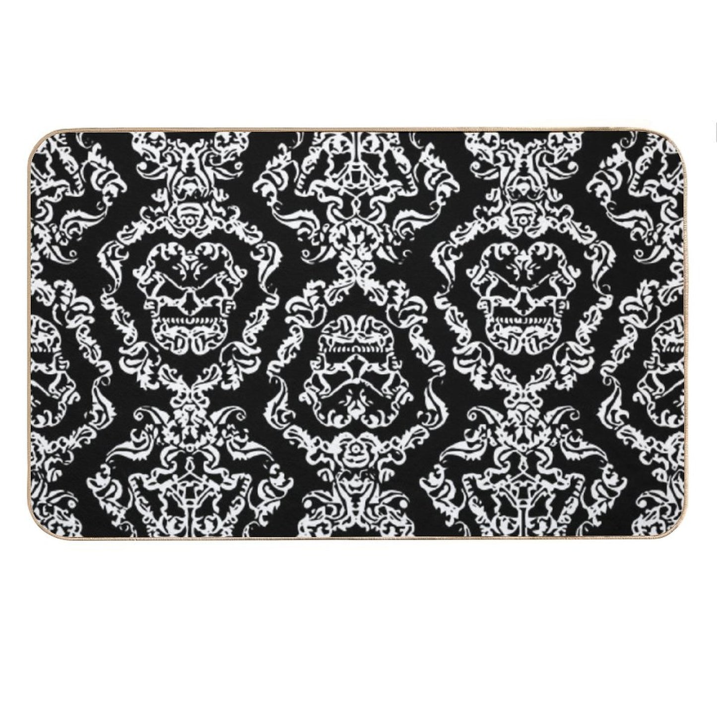 Imperial Mural Black Bath Mat