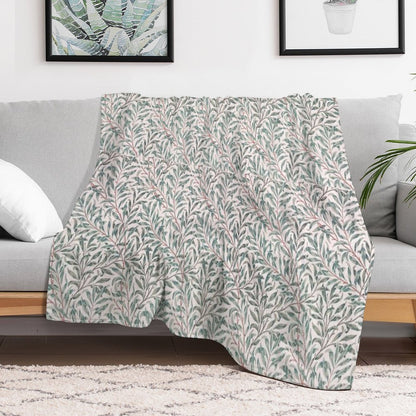 William Morris Pattern - Flowers & Leaves Throw Blanket