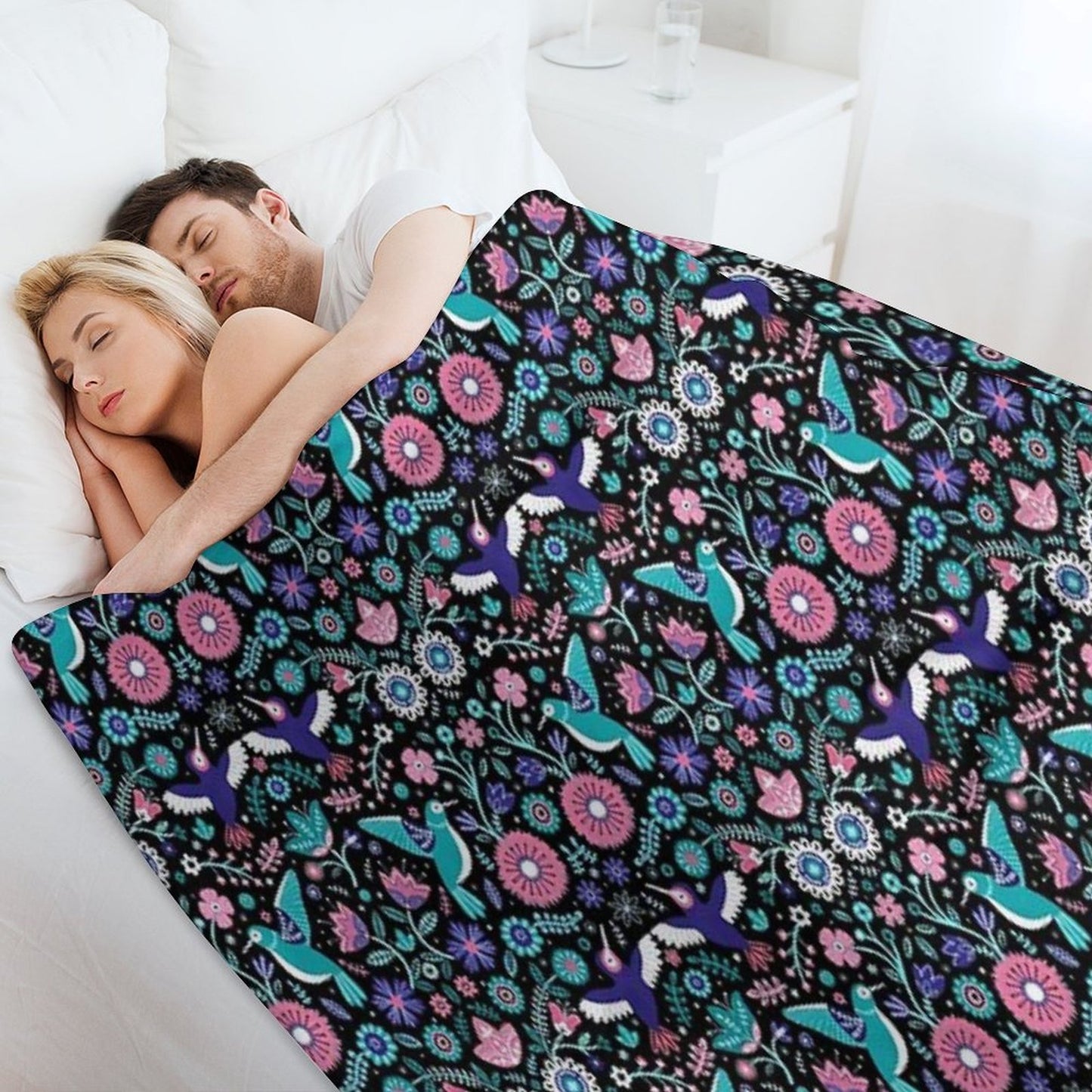 Hummingbird Garden 2 Throw Blanket