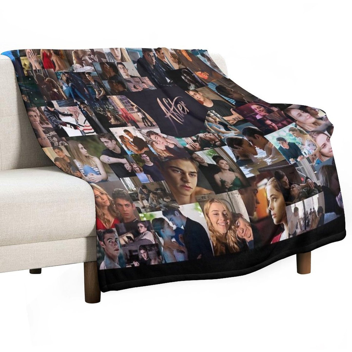 After Collage Throw Blanket