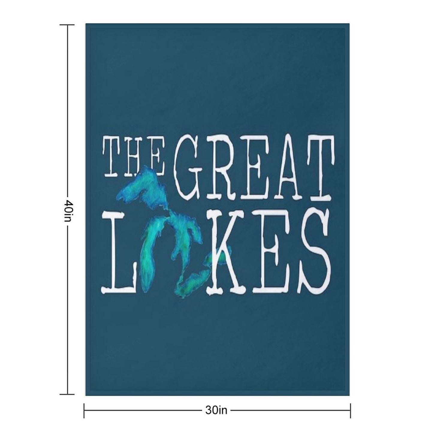 The Great Lakes Watercolor Lakes Throw Blanket