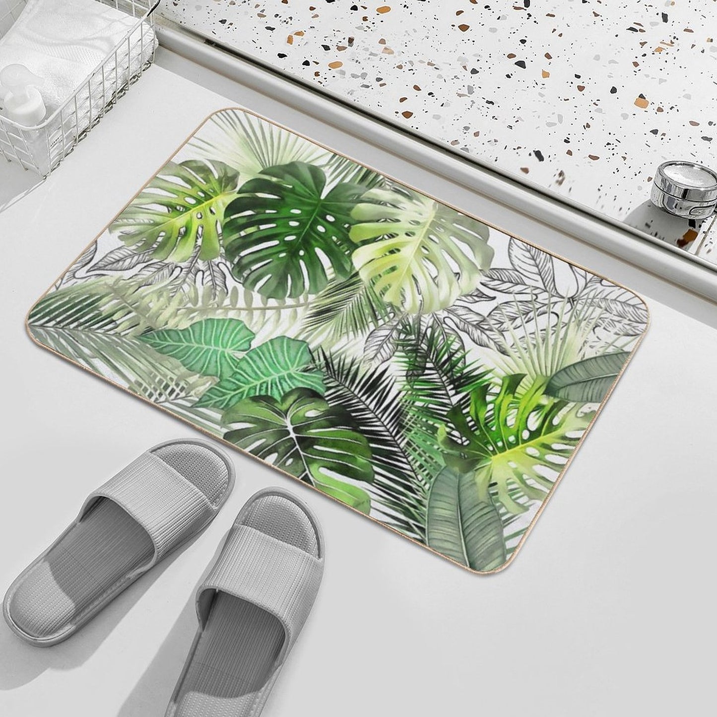 Tropical Foliage 01 Bath Mat