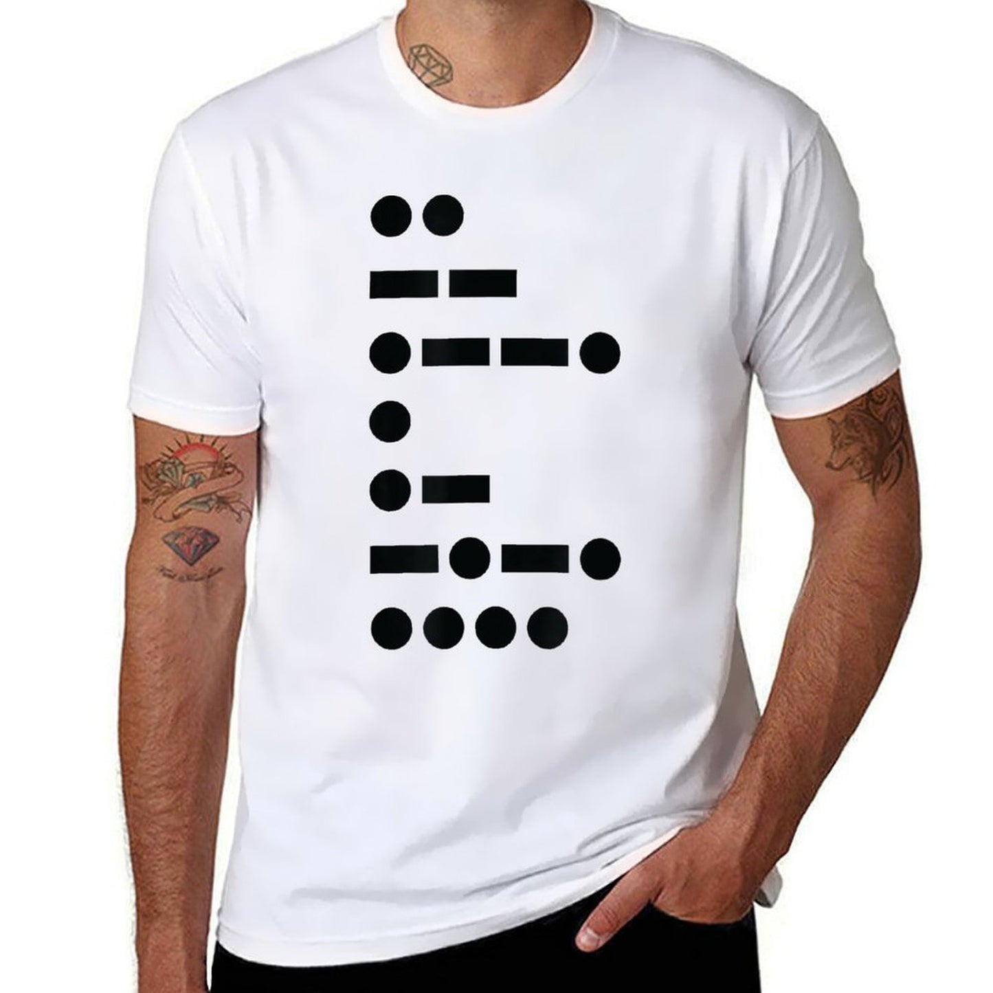 IMPEACH Trump Political in Morse Code  High-quality Stitching T-Shirt
