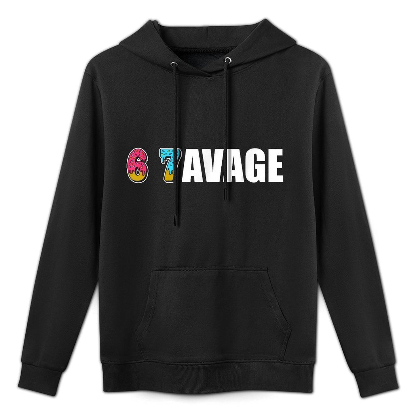 6 7avage Funny Meme Gen Alpha Number 67 Trendy Meme 6 7 Medium-Weight Fabric Hoodie
