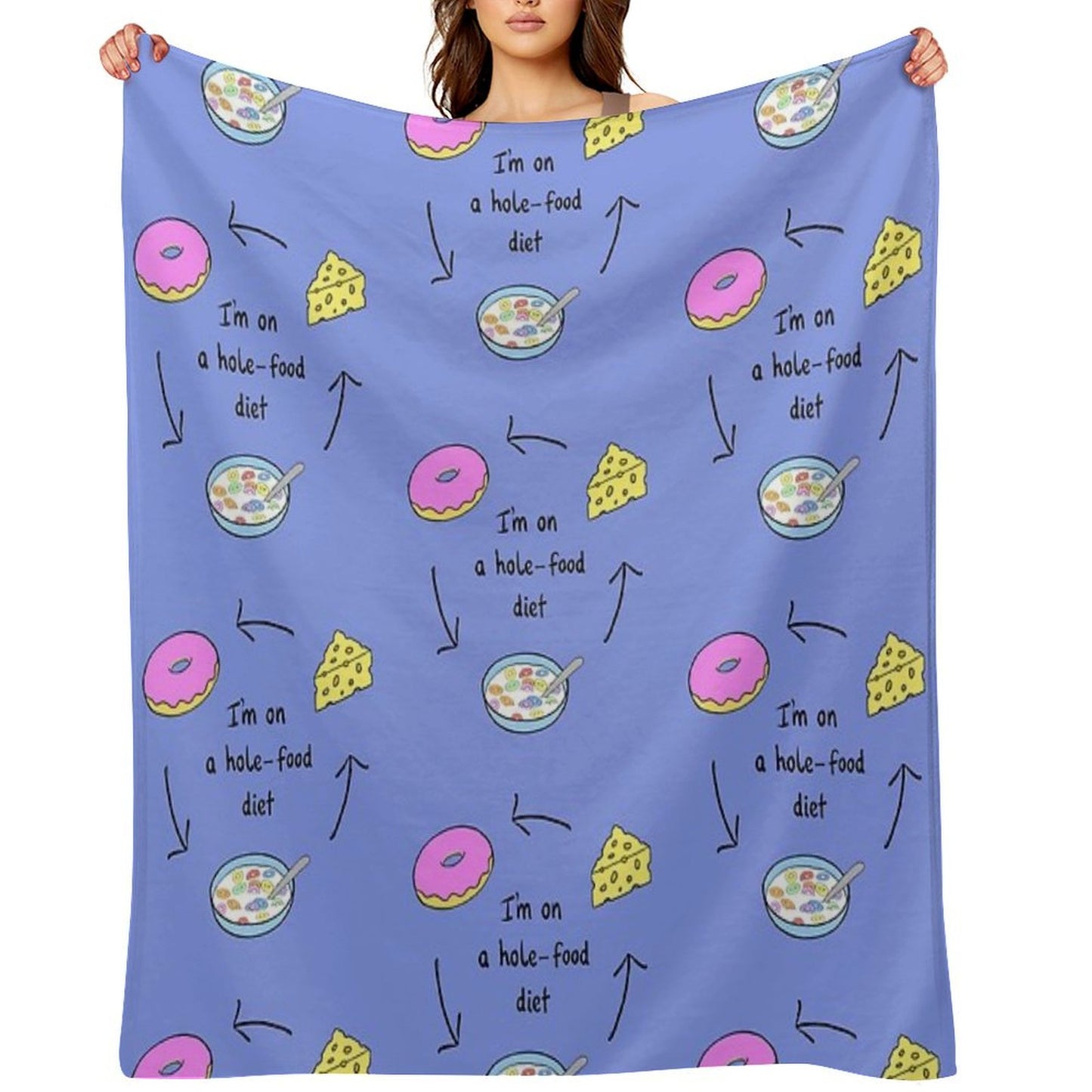 I’m on A Hole Food Diet Throw Blanket
