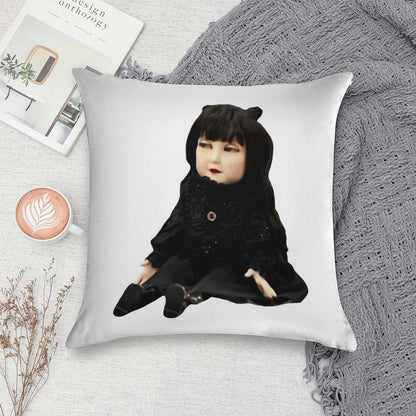 Nadja Doll Soft Short Plush Fabric Throw Pillow
