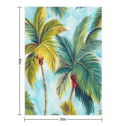 Tropical Palm Trees Throw Blanket
