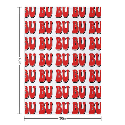 BU Boston University Throw Blanket