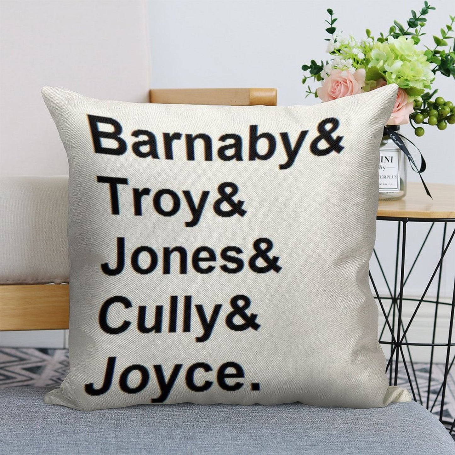 Midsomer Murders - Helvetica List Linen Throw Pillow Cover