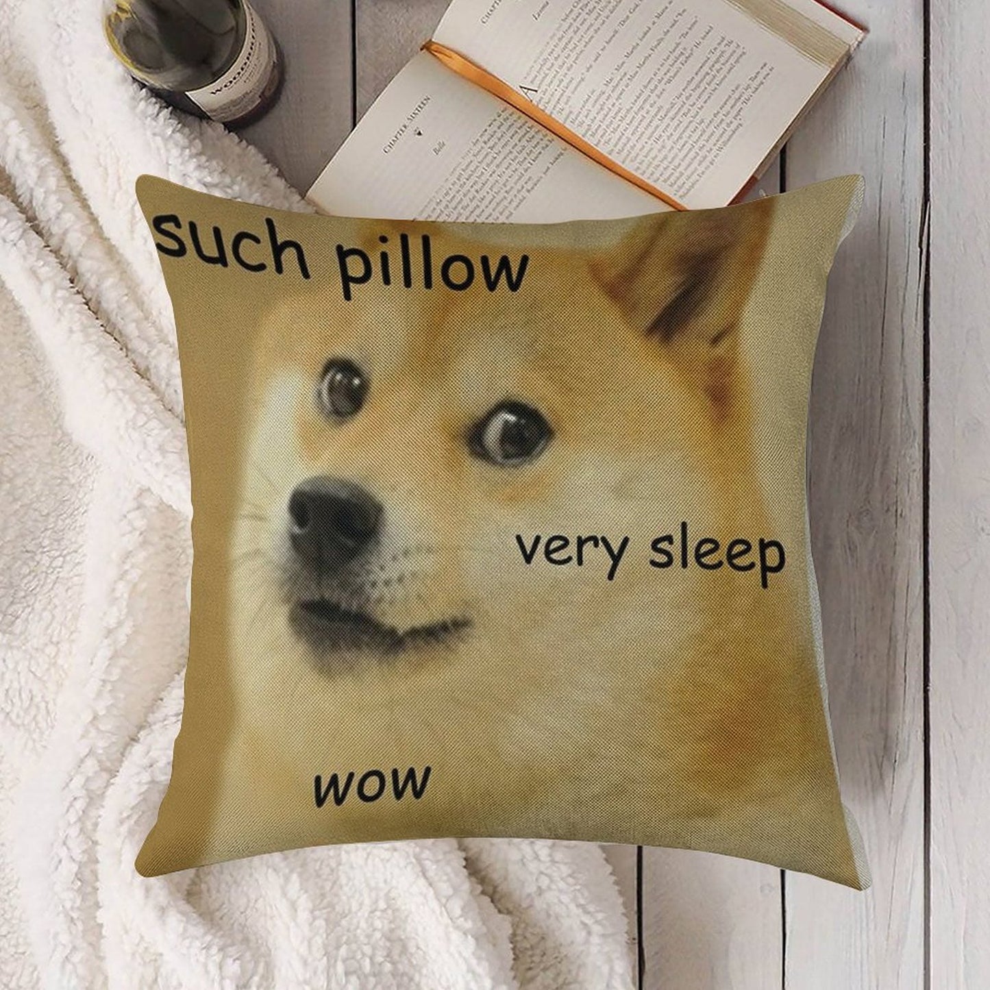 Such Pillow Very Sleep Linen Throw Pillow Cover