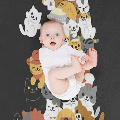 Cat Pile Throw Blanket