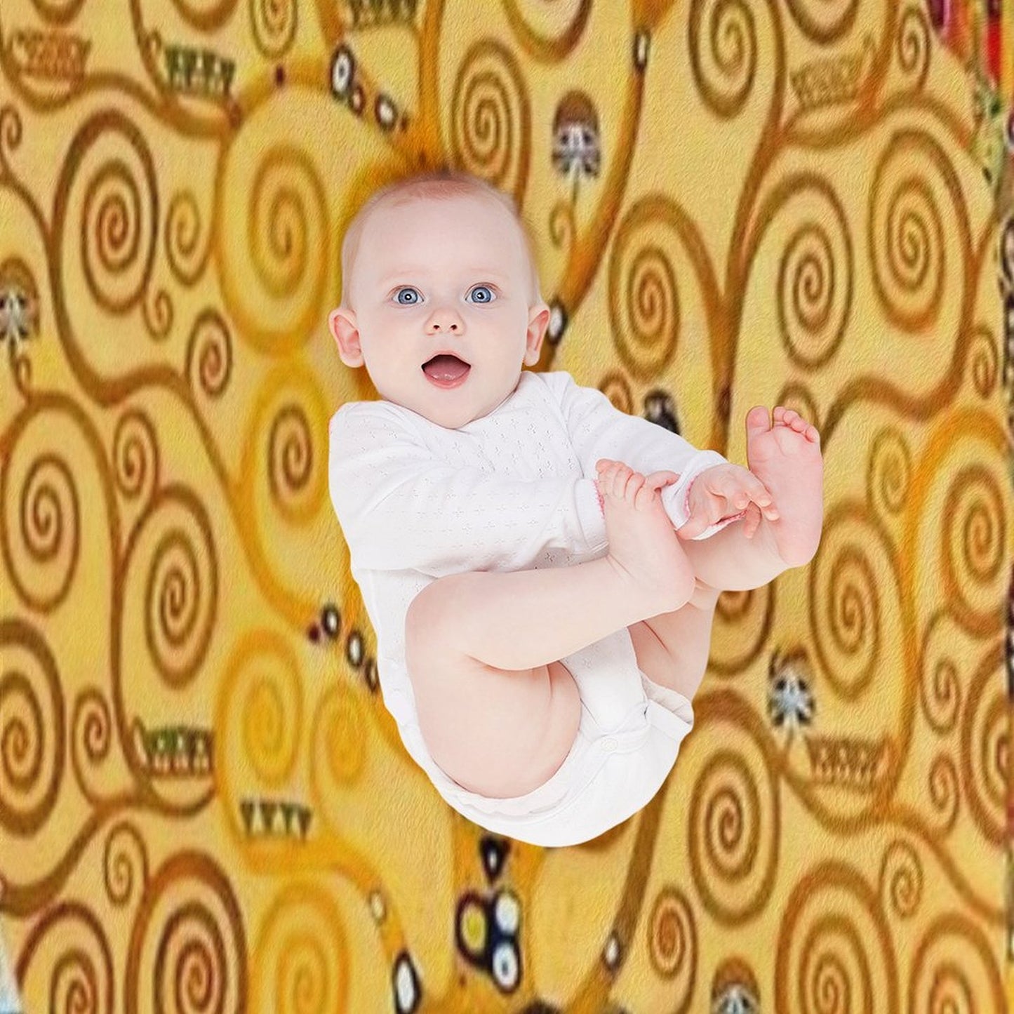 Gustav Klimt - Tree of Life Throw Blanket