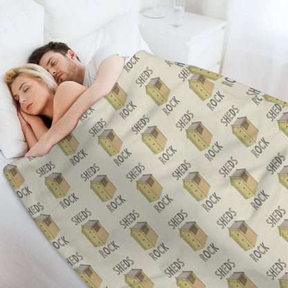 Sheds Rock Throw Blanket