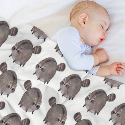 Chubby Trash Panda Throw Blanket