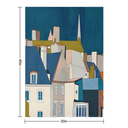 Brittany Illustration France Throw Blanket