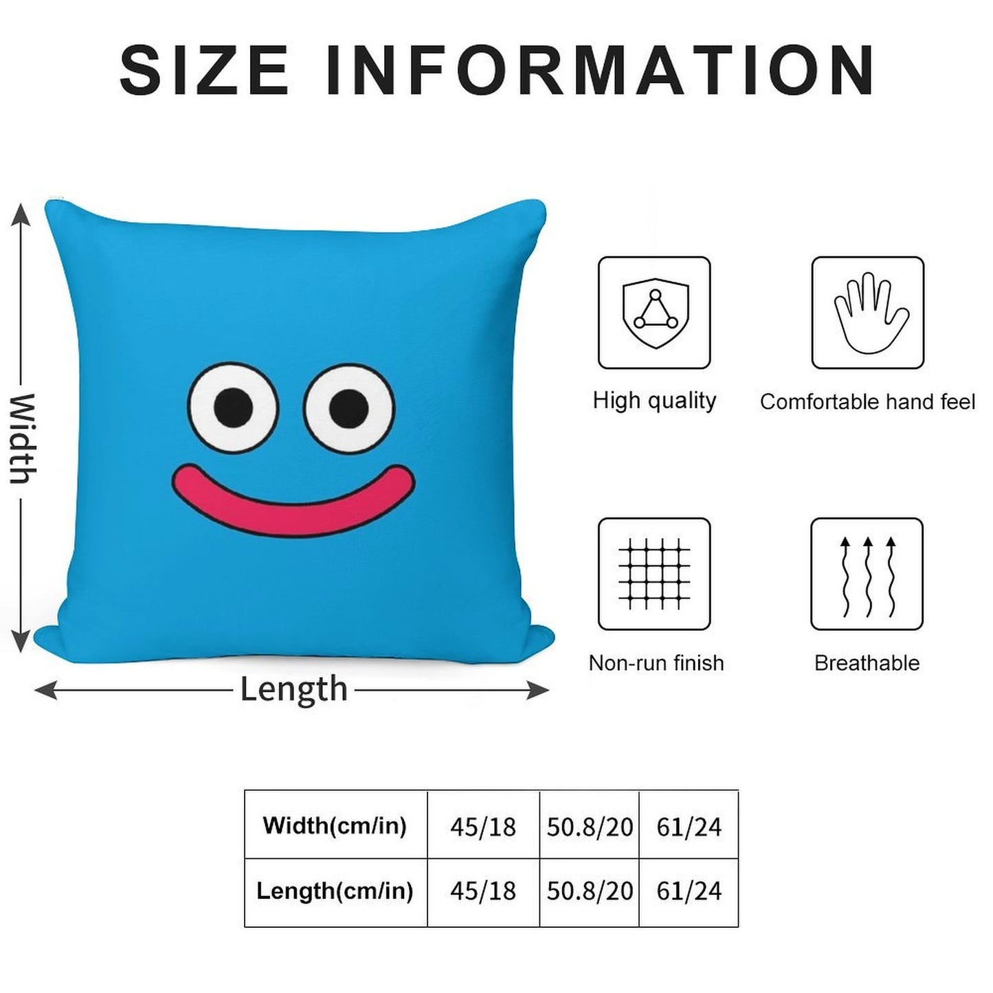 Dragon Quest Slime Soft Warmth Comfort Throw Pillow