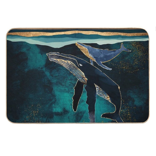 Moonlit Whales Bath Mat