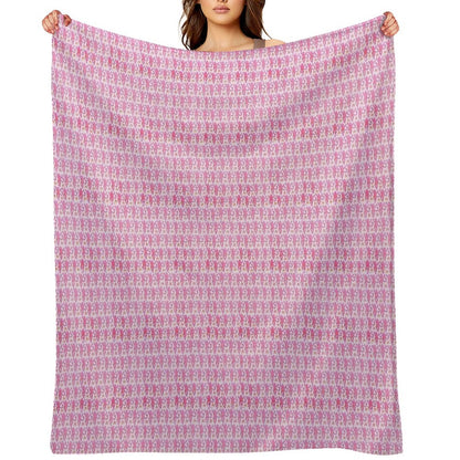 Pink Monkeys Throw Blanket