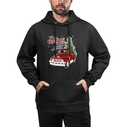 Christmas Movie Watching for Adults, Vintage Truck Pilling-Resistant Hoodie