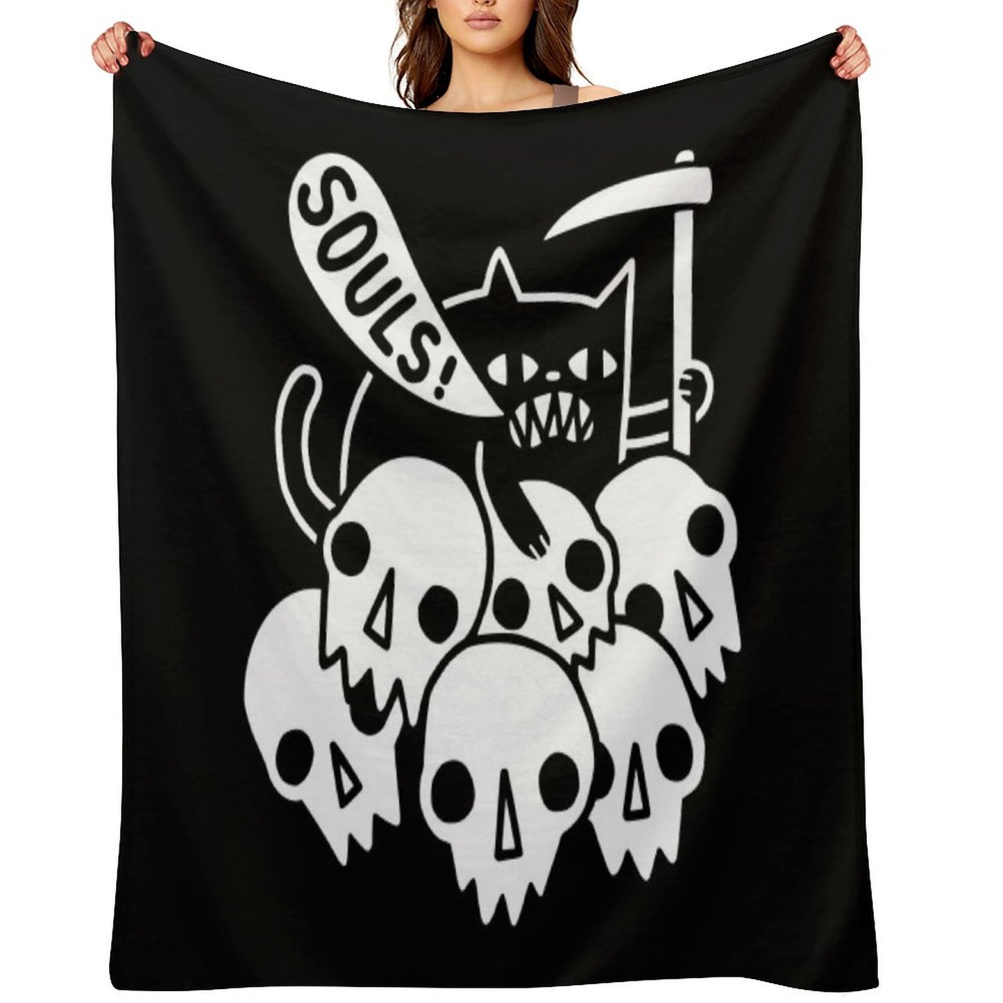 Cat Got Your Soul Throw Blanket