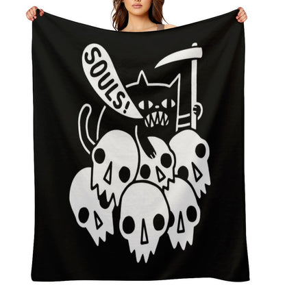 Cat Got Your Soul Throw Blanket