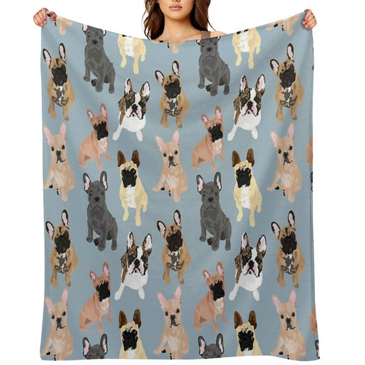 Frenchie Throw Blanket