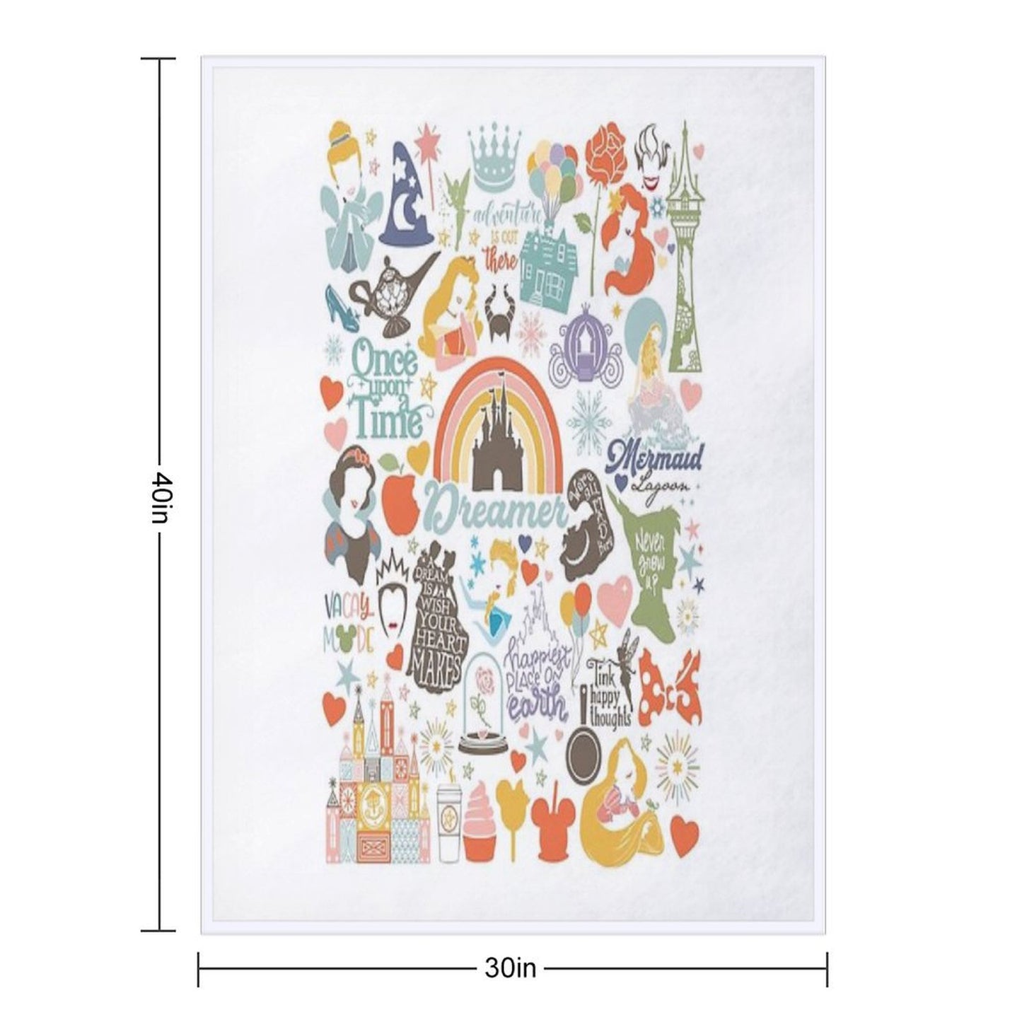 Vacay Inspired Vacation Graphic Tee Throw Blanket