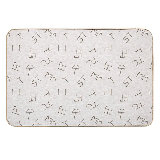 Cattle Brands - Beige Bath Mat