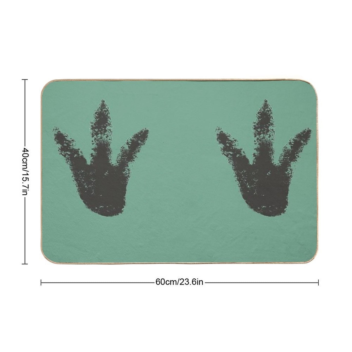 Big Foot Dinosaur Foot Print Design Bath Mat