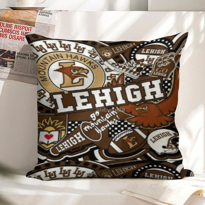 Lehigh University Collage Linen Throw Pillow Cover