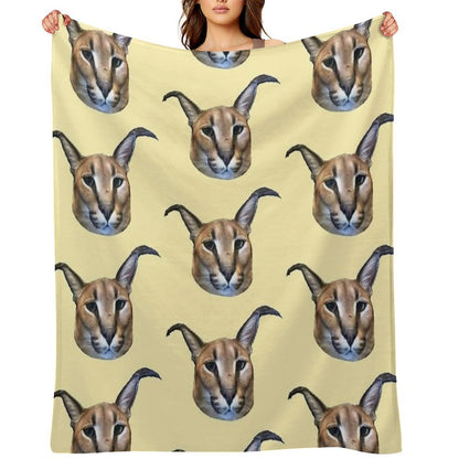 Big Floppa Throw Blanket