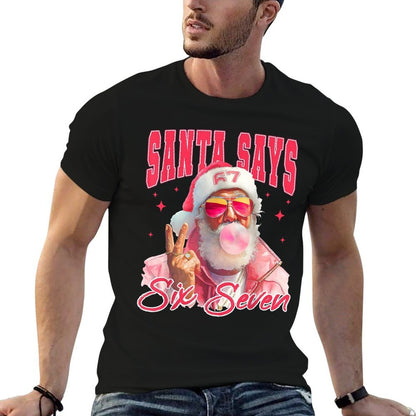 Funny Santa Says Six Seven Christmas 67 Meme Xmas Boys Girls  Versatile T-Shirt