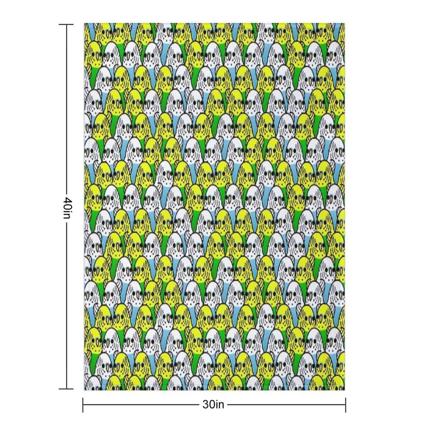 Too Many Birds! - Budgie Squad 1 Throw Blanket