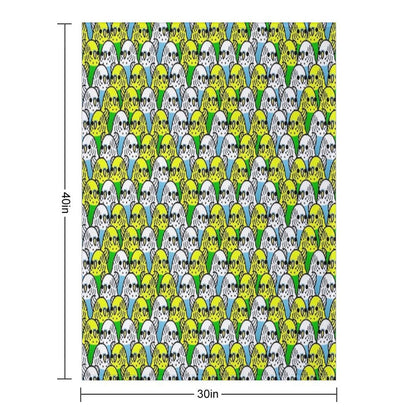 Too Many Birds! - Budgie Squad 1 Throw Blanket