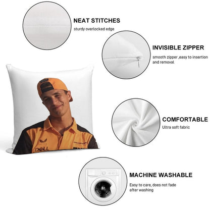 Lando Norris Soft Multiple Sizes Throw Pillow