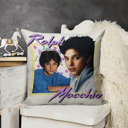80s Ralph Macchio Linen Throw Pillow Cover