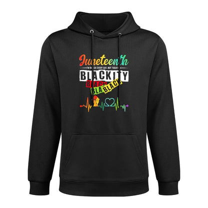 Juneteenth Blackity Heartbeat Black History African America Customizable Surface Hoodie