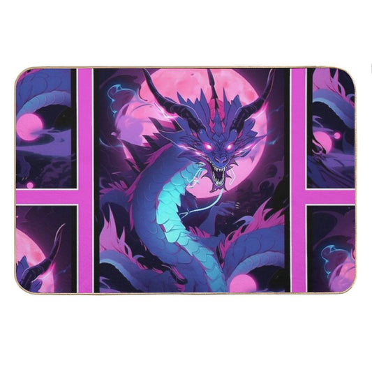 Magical Dragon Art  Fantasy Art  Anime Manga Design Style Bath Mat