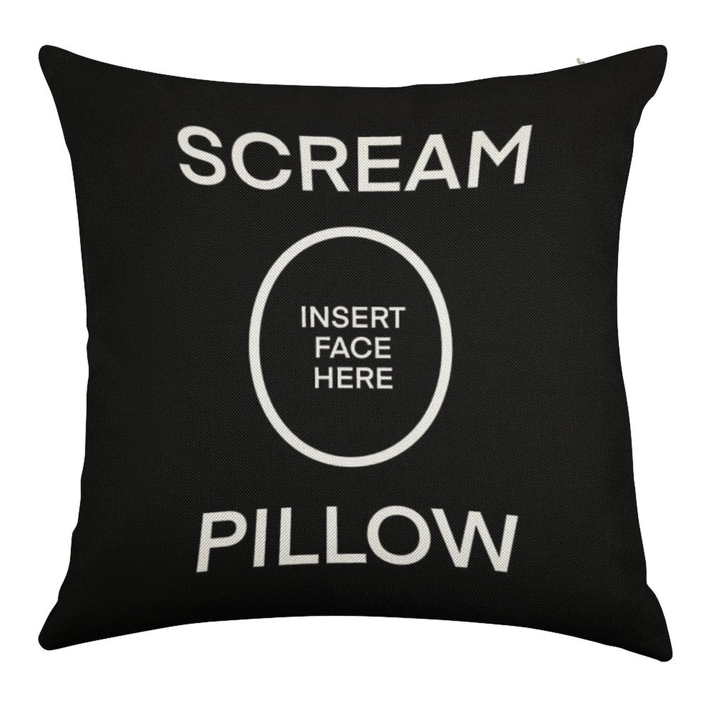 SCREAM PILLOW Linen Throw Pillow Cover