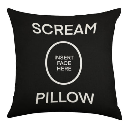 SCREAM PILLOW Linen Throw Pillow Cover