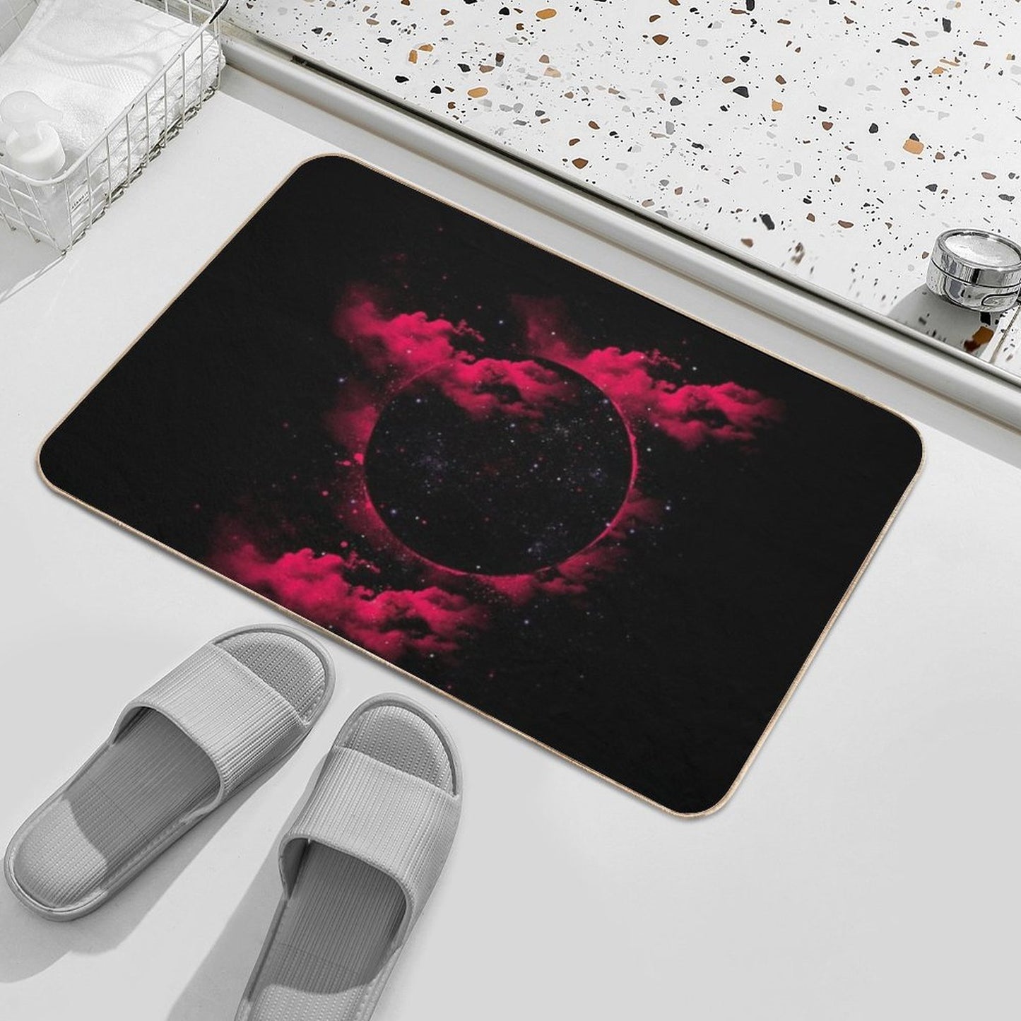 Black Hole  Easy Maintenance Bath Mat