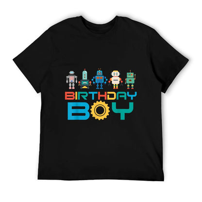 Robots Birthday Party Decorations All Ages Robotic Kids Boys T-Shirt