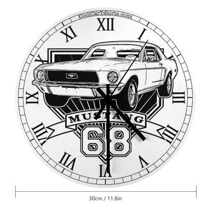 68 Mustang Coupe Wall Clock