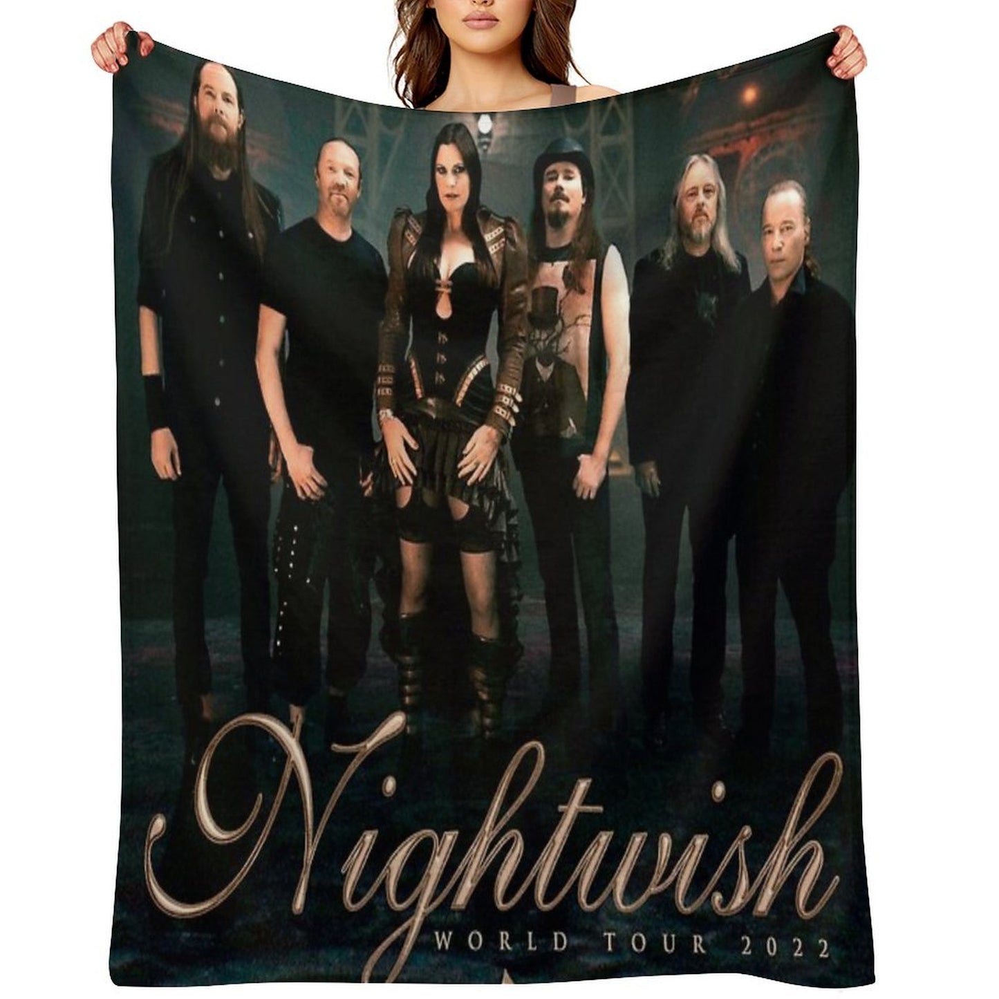 Nightwish 2 Loerrcok Human Nature World Tour 2022 Throw Blanket