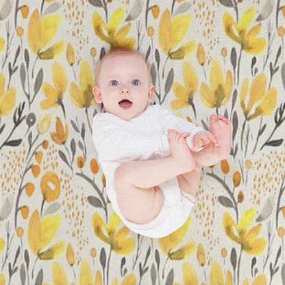 Yellow Field Throw Blanket