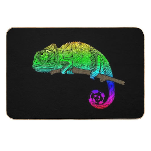 Rainbow Chameleon Bath Mat