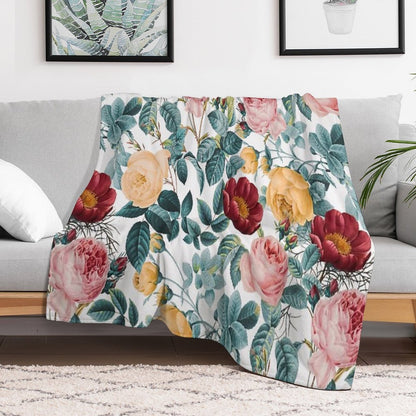 Vintage Garden VI Throw Blanket