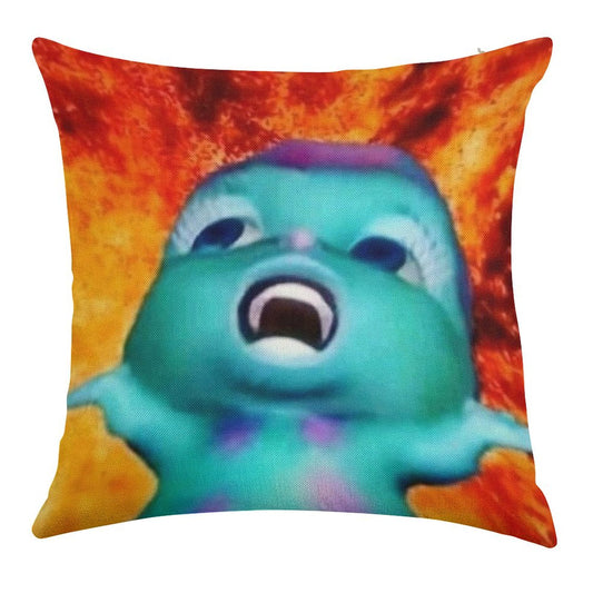 Bibble Meme Linen Throw Pillow Cover