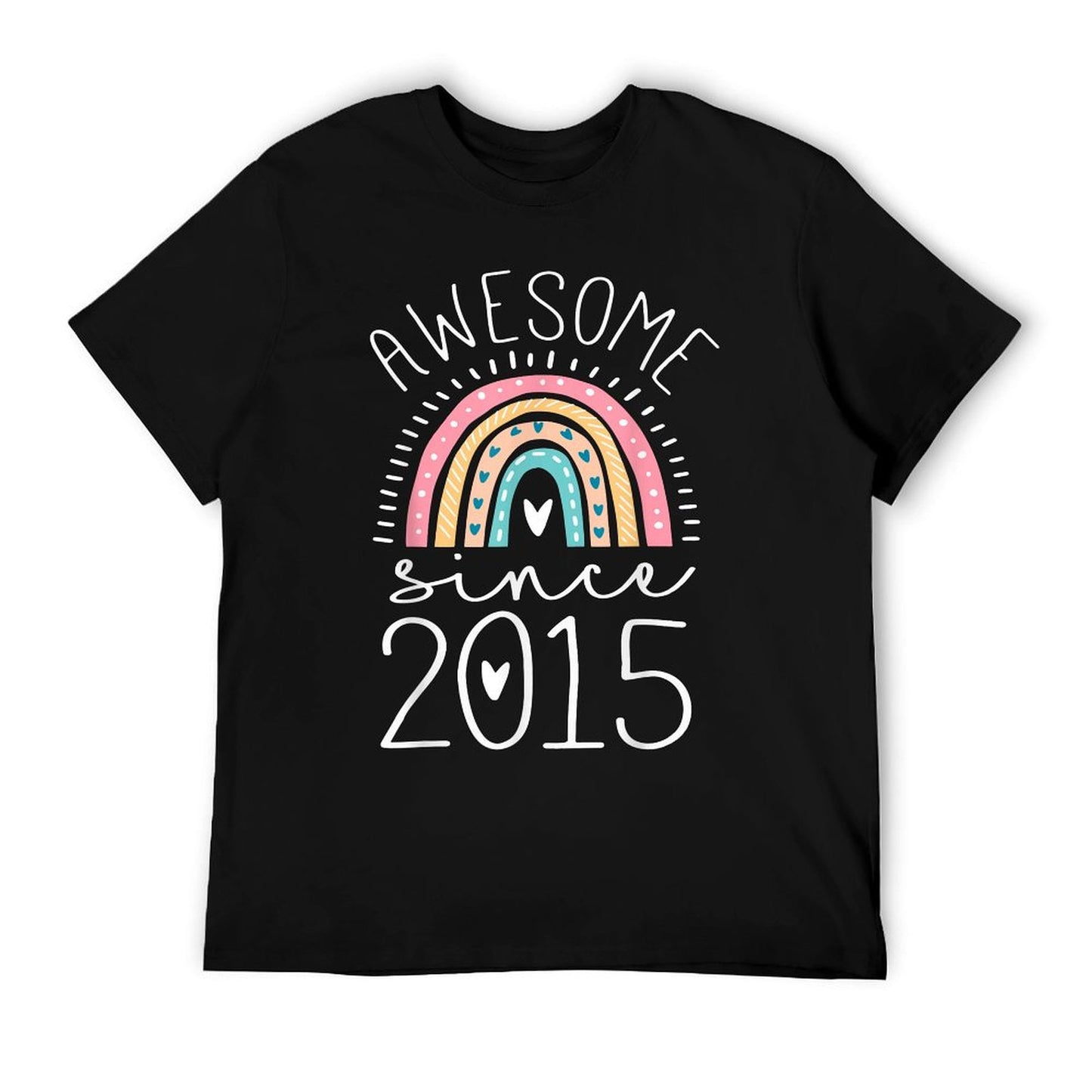 Awesome Since 2015 10th Birthday Rainbow Gifts Born In 2015 T-Shirt