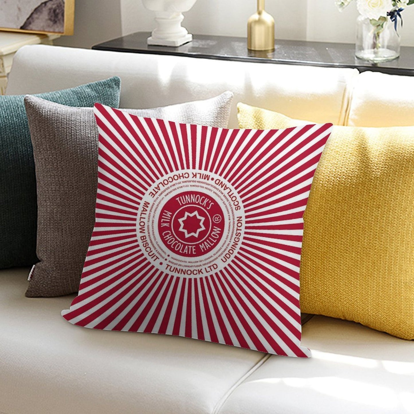 Tunnock's Teacakes Soft High-Density Material Throw Pillow